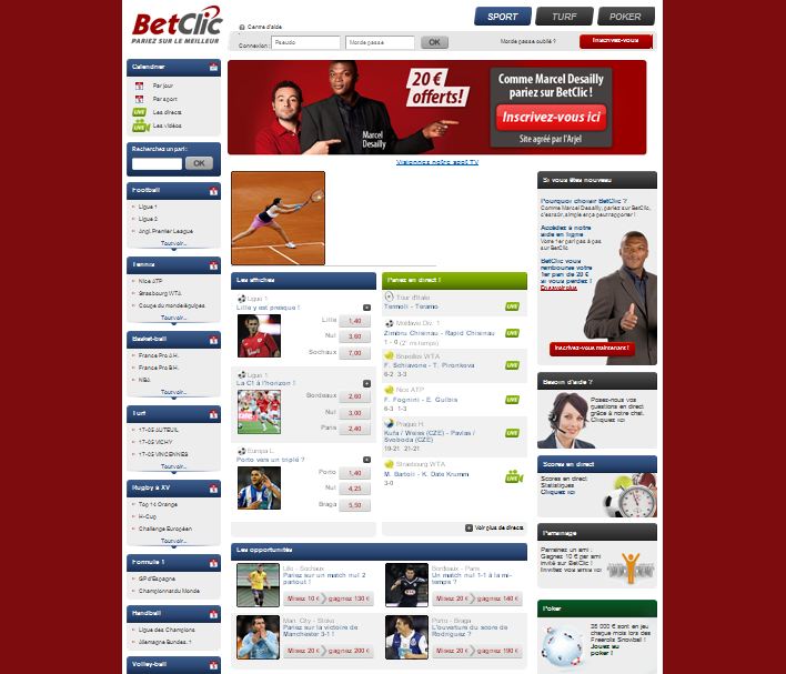 site de pari sportif betclic