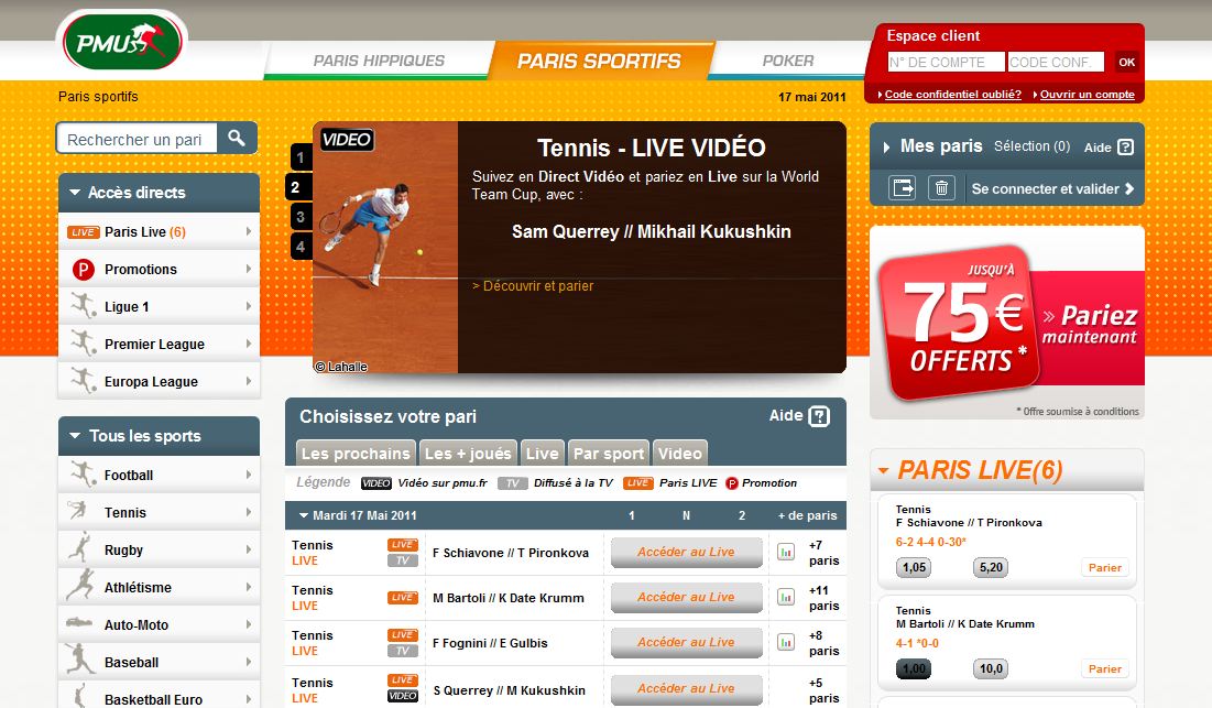 parier en ligne sur PMU